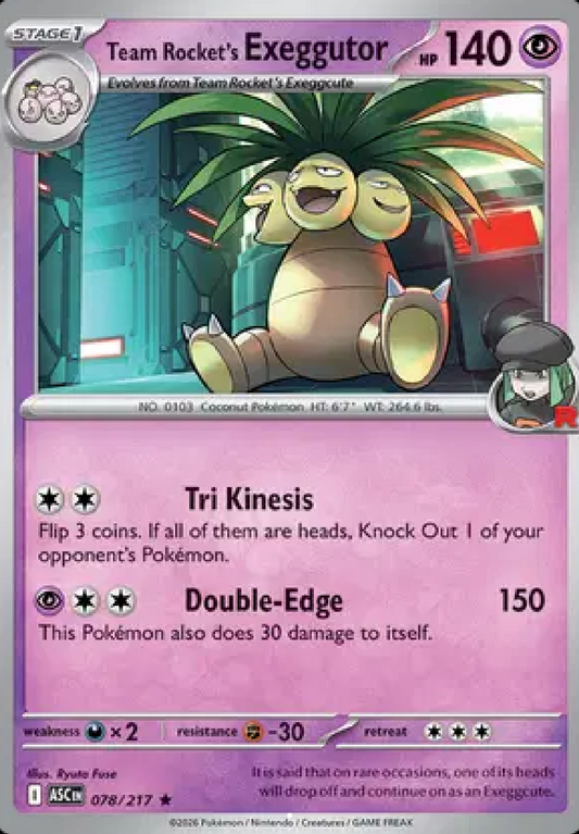 Team Rocket’s Exeggutor 078/217