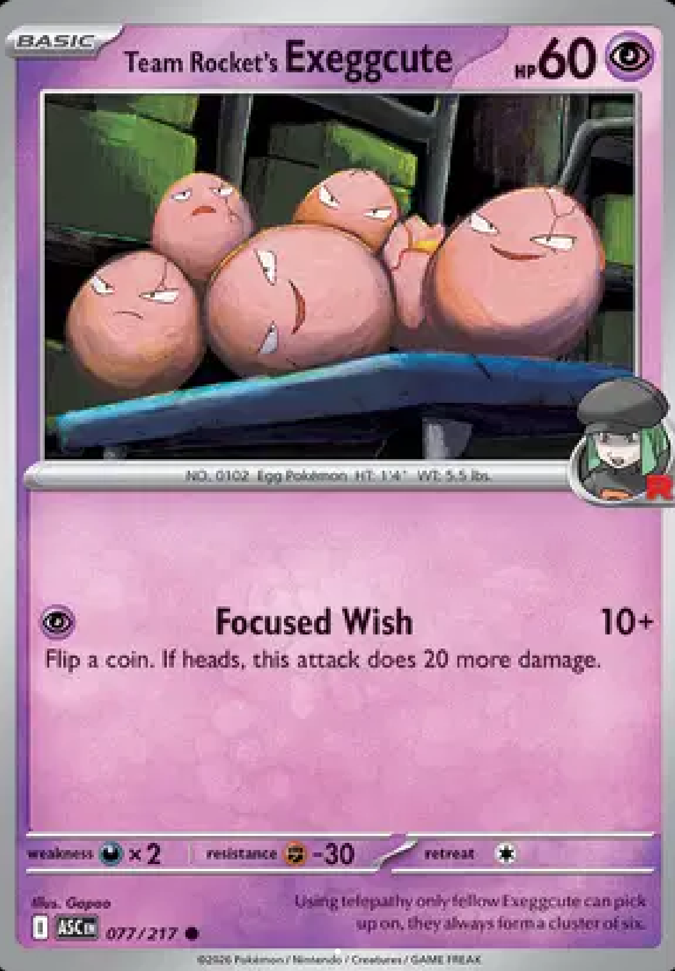 Team Rocket’s Exeggcute 077/217