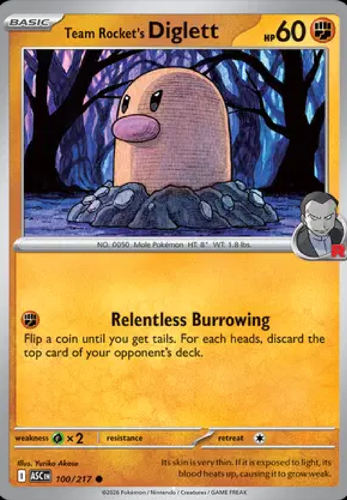 Team Rocket’s Diglett 100/217