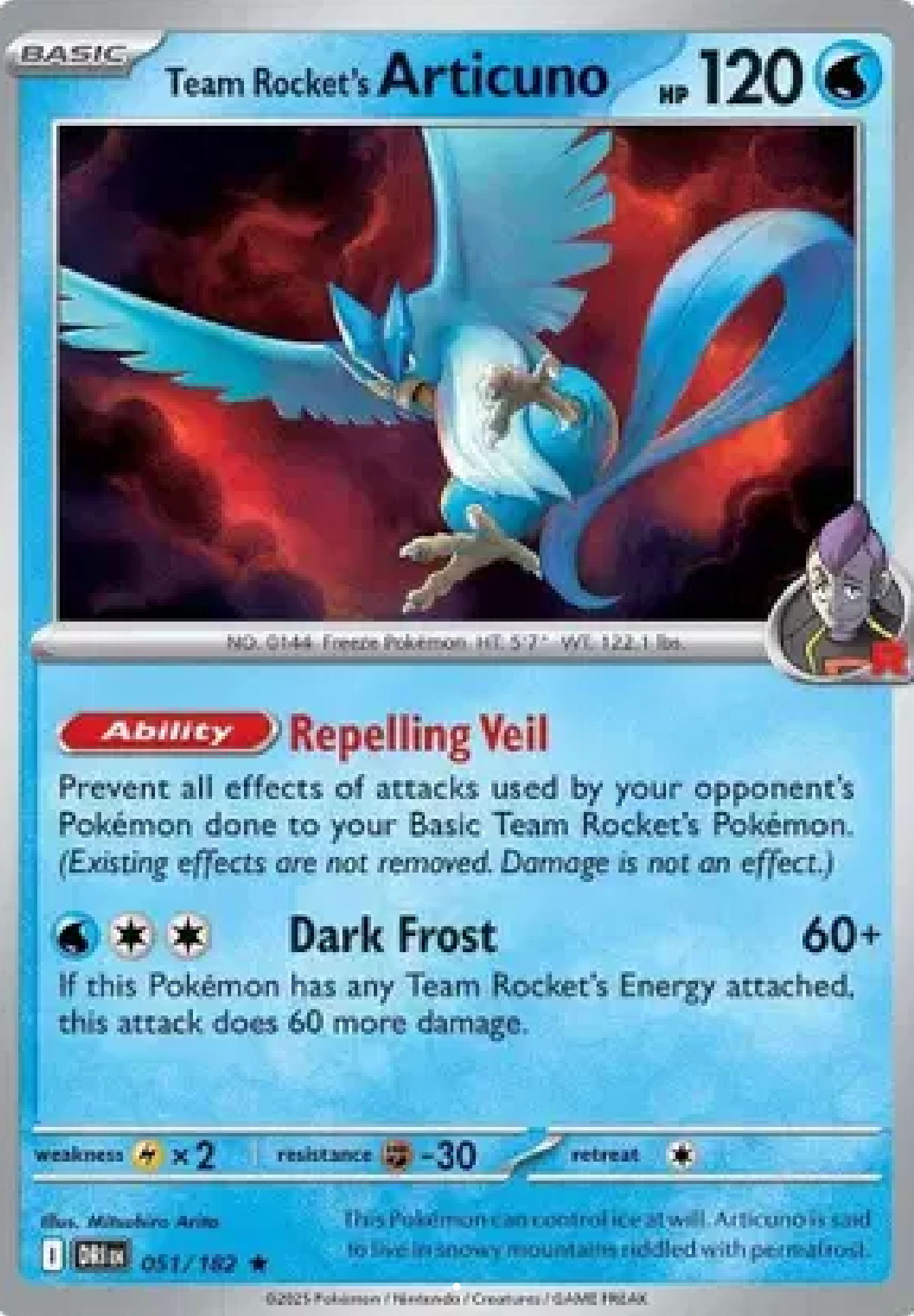 Team Rocket’s Articuno 051/182