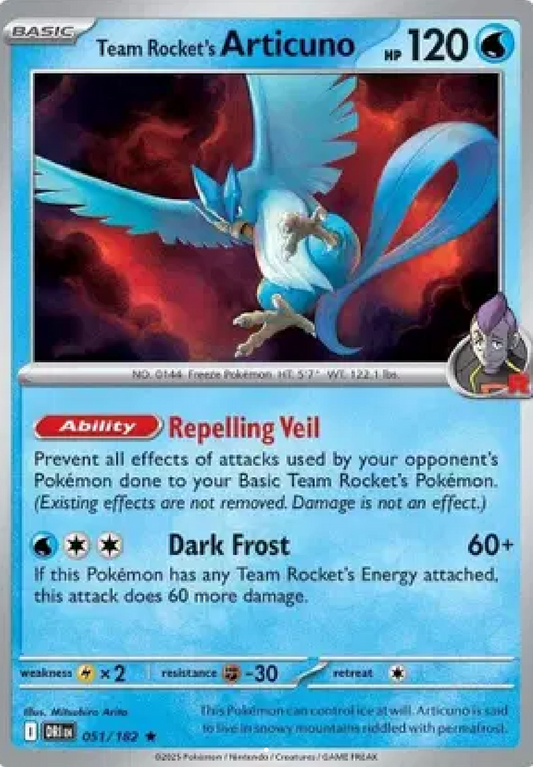 Team Rocket’s Articuno 051/182